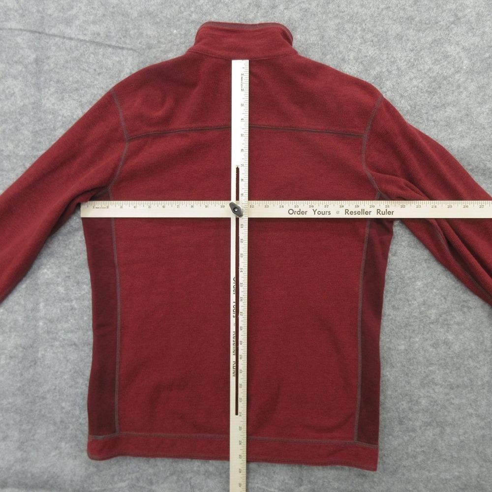 Tommy Bahama Jeans Sweater Mens Medium Red Quarter Zip Pullover 124-TD2786 - Picture 9 of 12